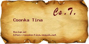 Csonka Tina névjegykártya